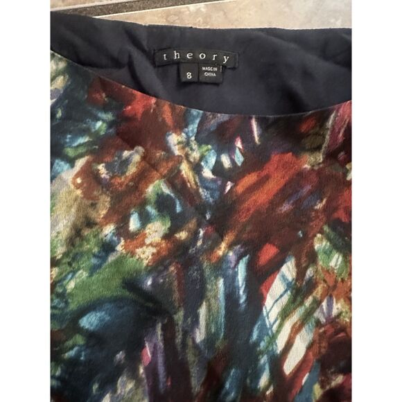 Theory 8 Silk Abstract Print Mini Dress - Picture 2 of 5